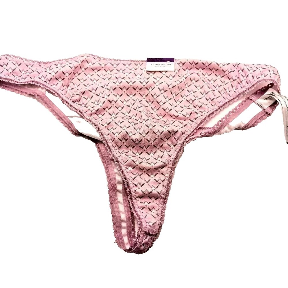 Charter Club Everyday Cotton XXL Women's Lace-Trim Bikini Cut
